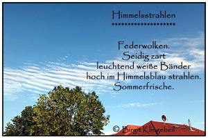 Vorschau Bildgedicht: Himmelsstrahlen