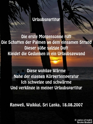 Vorschau Bildgedicht: Urlaubspartitur