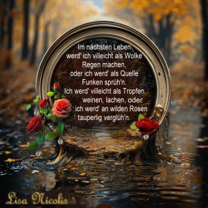 Vorschau Bildgedicht: Im nächsten Leben (Bild von mir mit KI erstellt)