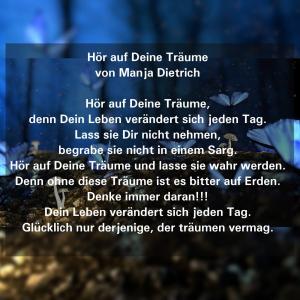 Vorschau Bildgedicht: Hör auf Deine Träume 