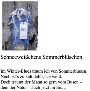 Vorschau Bildgedicht: Schneeweißchens Sommerblüschen