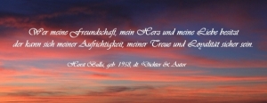 Vorschau Bildgedicht: Wer meine Freundschaft und Liebe besitzt