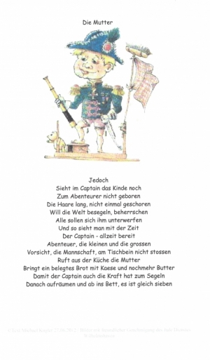 Vorschau Bildgedicht: Der Captain - Seine Mutter