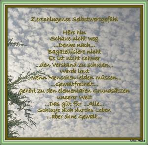 Vorschau Bildgedicht: Zerschlagenes Selbstwertgefühl