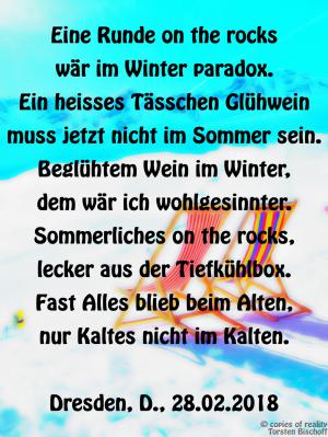 Vorschau Bildgedicht: On the rocks