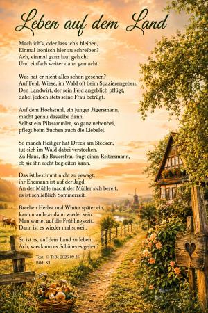 Vorschau Bildgedicht: Leben auf dem Land