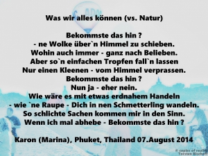 Vorschau Bildgedicht: Bekommste das hin ?