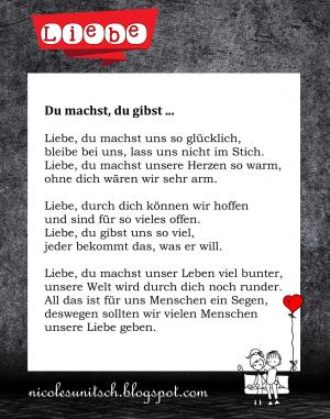 Vorschau Bildgedicht: Du machst, du gibst ...