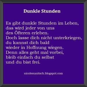 Vorschau Bildgedicht: Dunkle Stunden