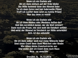 Vorschau Bildgedicht: Wenn ich ein Englein wär