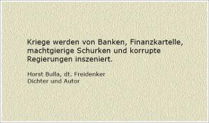 Vorschau Bildgedicht: Kriege werden von Banken