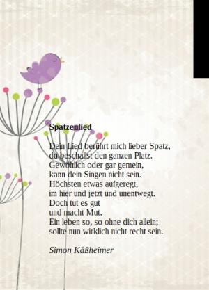 Vorschau Bildgedicht: Spatzenlied