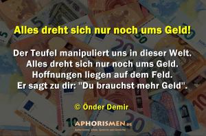 Vorschau Bildgedicht: Alles dreht sich nur noch ums Geld!