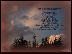 Vorschau Bildgedicht: Immer ist Krieg auf der Welt