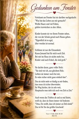 Vorschau Bildgedicht: Gedanken am Fenster