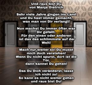 Vorschau Bildgedicht: Und raus bist Du