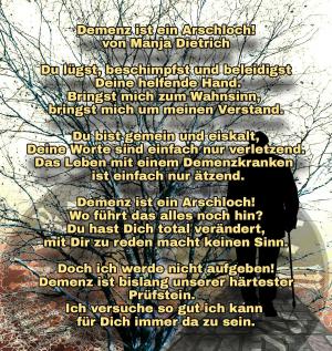 Vorschau Bildgedicht: Demenz ist ein Arschloch!
