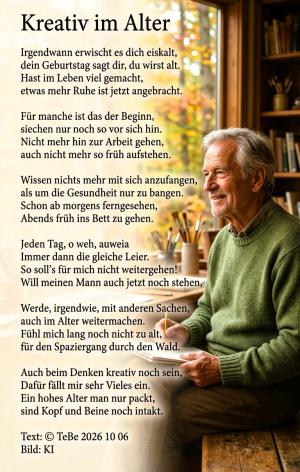 Vorschau Bildgedicht: Kreativ im Alter