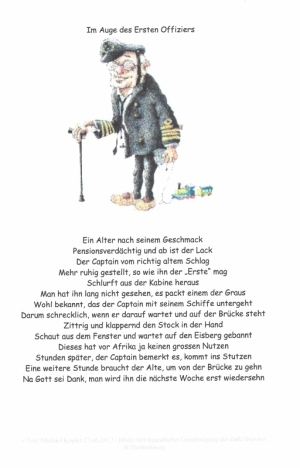 Vorschau Bildgedicht: Der Captain - Sein 1ster Offizier