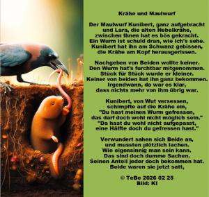 Vorschau Bildgedicht: Kr&auml;he und Maulwurf