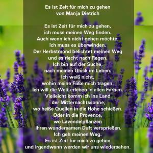 Vorschau Bildgedicht: Es ist Zeit für mich zu gehen 