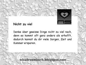 Vorschau Bildgedicht: Spruch - Nicht zu viel