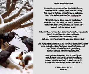 Vorschau Bildgedicht: Streit der drei Raben