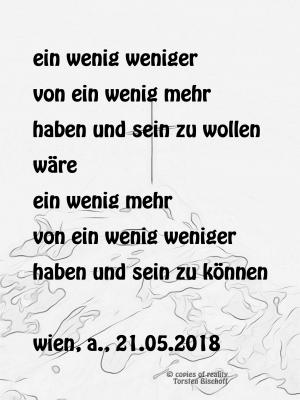 Vorschau Bildgedicht: mehr oder weniger