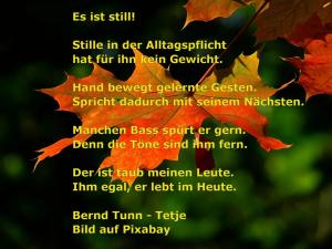 Vorschau Bildgedicht: Es ist still...