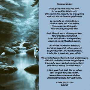 Vorschau Bildgedicht: Der einsame Reiher