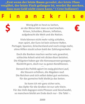 Vorschau Bildgedicht: Finanzkrise