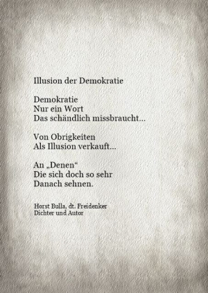 Vorschau Bildgedicht: Illusion der Demokratie