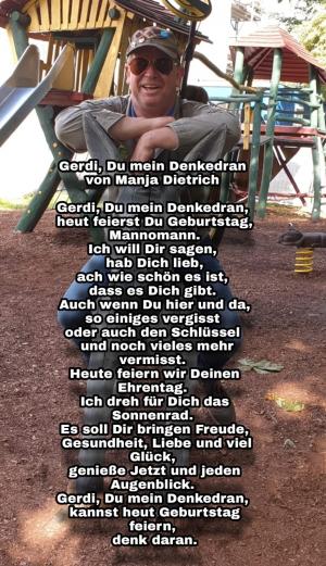 Vorschau Bildgedicht: Gerdi, Du mein Denkedran 