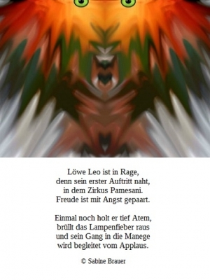 Vorschau Bildgedicht: Löwe Leo im Zirkus