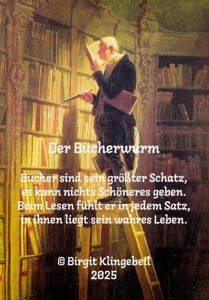 Vorschau Bildgedicht: Der Bücherwurm