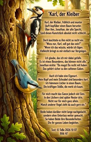Vorschau Bildgedicht: Karl, der Kleiber