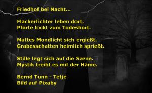 Vorschau Bildgedicht: Friedhof bei Nacht...