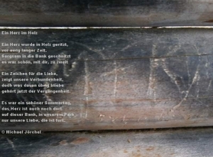 Vorschau Bildgedicht: Ein Herz im Holz