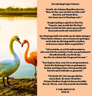 Vorschau Bildgedicht: Ein wissbegieriger Schwan