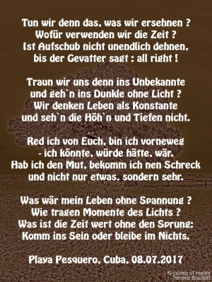 Vorschau Bildgedicht: Sprung ins Unbekannte