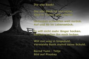 Vorschau Bildgedicht: Die alte Bank!