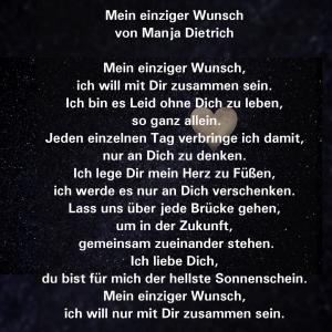 Vorschau Bildgedicht: Mein einziger Wunsch 