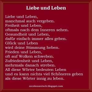 Vorschau Bildgedicht: Liebe und Leben