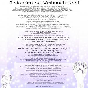 Vorschau Bildgedicht: Gedanken zur Weihnachtszeit