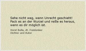 Vorschau Bildgedicht: Sehe nicht weg, wenn Unrecht geschieht!