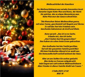 Vorschau Bildgedicht: Weihnacht der Haustiere