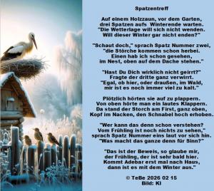 Vorschau Bildgedicht: Spatzentreff