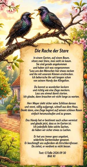 Vorschau Bildgedicht: Die Rache der Stare