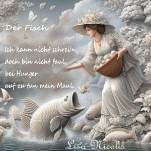 Vorschau Bildgedicht: Der Fisch (Bild von mir mit KI erstellt)