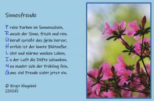 Vorschau Bildgedicht: Sinnesfreude